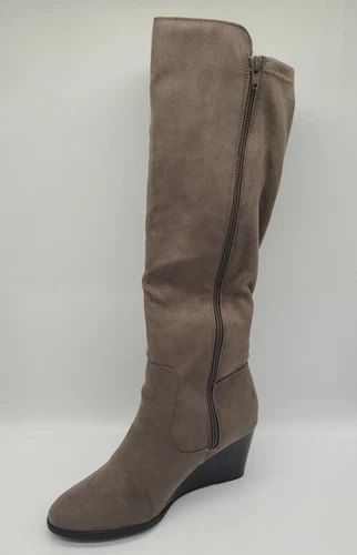 STYLE & CO WOMEN'S WYNTERRF SUEDE TAUPE MC HIGH FASHION SIZE 6M