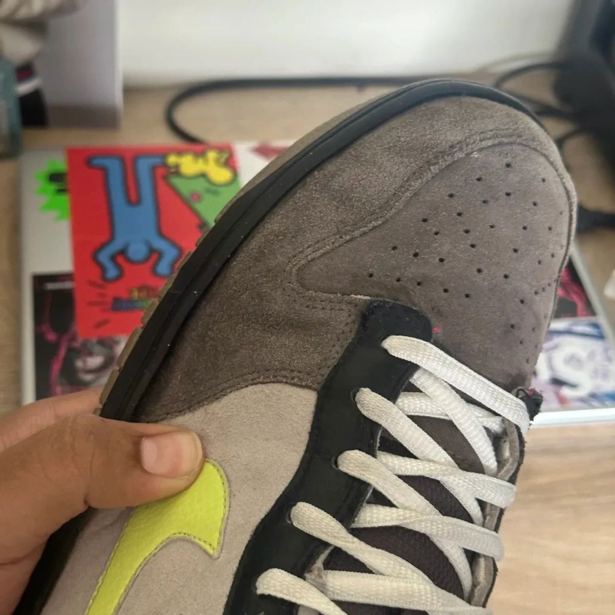Nike Dunk Low 6.0 Fog Grey And Pale Green 2008 Rare Men’s 11 314142-072 Nike Dunk Low 6.0 Fog Grey And Pale Green 2008 Rare Men main image 3