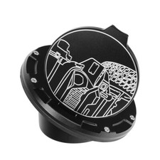 Gas Cap Cover Half Face Line Drawing Fuel Door Tank Fit Jeep Wrangler Tj 97-06