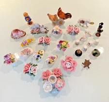 Vintage Bone China Lot Royal Adderley Aristrocrat Goebel Limoges Floral England