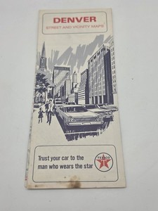Texaco Denver Street & Vicinity Maps Print Ad, Gas & Oil Theme, 1966