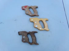 Lot of 3 Hand Saw Handles Warranted Superior Disston Woodworking Tool