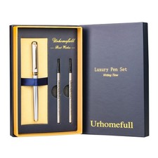Stunning Luxury Rollerball Pen with 24K Gold Trim,Switzerland Tip with Black ...
