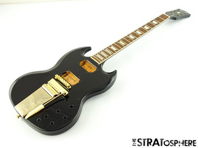 Used Gibson USA SG Standard '61 Gold Maestro Vibrola BODY + NECK, Mahogany Ebony