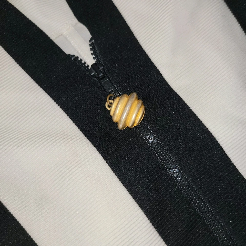 Jessica Howard Vintage 90s White And Black Faux Corset Jacket Top Size 12 - Image 3 of 4