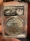 2017 SILVER EAGLE PCGS MS70 THOMAS CLEVELAND HAND SIGNED FREEDOM LABEL