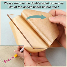 LED Note Board with Colors, Light Up Acrylic Dry Erase Board 6"  4" Led Drawi...