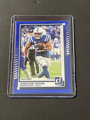 2025 Donruss - Jonathan Taylor #60 Press Proof Blue Colts Team Color Match