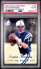 1998 COLLECTOR'S EDGE 1ST PLACE TOP ROOKIE #135 PEYTON MANNING ROOKIE RC PSA 4