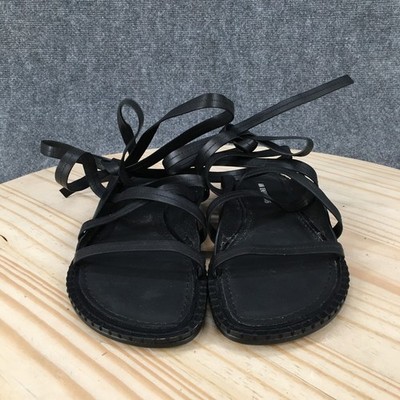 Ann Demeulemeester Sandals Womens 40 Gladiator Lace Up Comfort