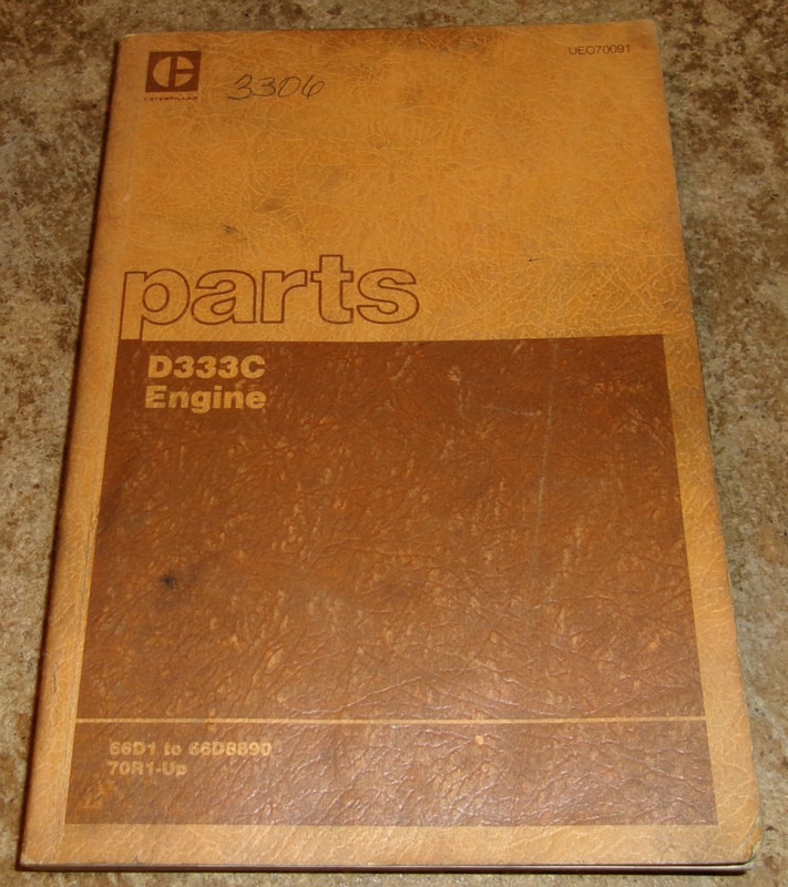 1978 CAT D333C engine parts manual in good shape used