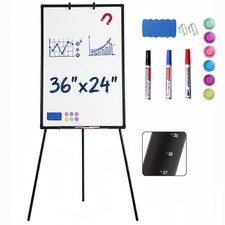 36x24 Tripod Whiteboard, Magnetic Dry Erase Board with Stand,Height Adjustabl...