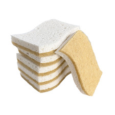 6 Plant Based Washing Up Sponges Scourer Pads | Kitchen Cleaning | Non Scratch