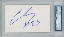 Chris Harris Broncos 3x5 Index Card PSA/DNA Signed Auto Autographed