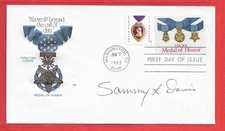 Sammy L. Davis Medal of Honor Recipient Vietnam War SIGNED MOH First Day Cover