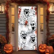 30 X72 Halloween Door Cover Decorations Indoor Creepy Skeleton, Haunted House S