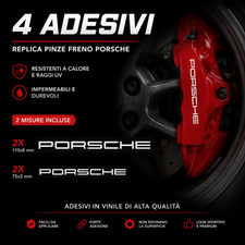 4 Bremssattel Aufkleber kompatibel Porsche 2 ...