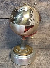 Vintage World Globe Cigarette Case Holder /Cigarette Dispenser