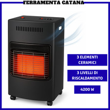 stufa a gas gpl ventilata capacità bombola 15 KG per interni 4200 W 3 potenze