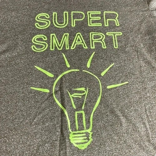 Cat & Jack "Super Smart" Long Sleeve Shirt, Boys Size Medium 8/10 - Picture 2 of 5