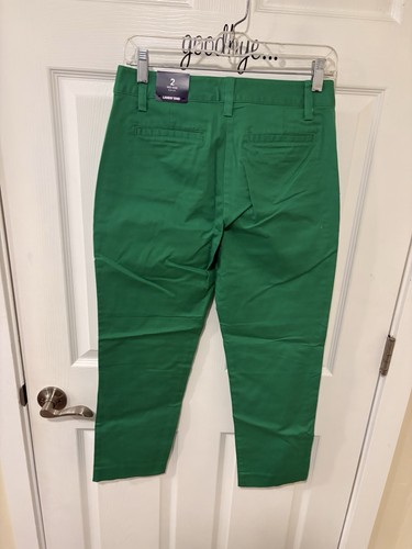 Land’s End Kelly Green Cropped Chinos In Size 2-NWT - Picture 2 of 3