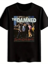 THE DAMNED Machine Gun Etiquette Album Graphic Print Men's T-Shirt - Vintage Pun