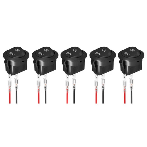 Interruptor de palanca redondo SPST de 2 pines 12 V CC para proyectos automotric