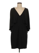 Halston Heritage Women Black Cocktail Dress 8