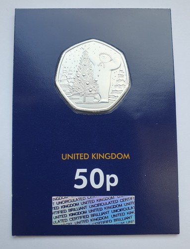 2024 Royal Mint UK The Snowman & Christmas Tree 50p Fifty BU Change Checker Coin - Picture 3 of 5