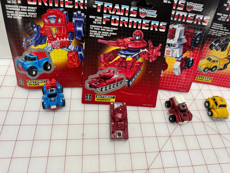 Hasbro Set of 4 Transformers G1 Mini Autobots Reissues with Bumblebee Loose - Image 3 of 4