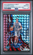 2024 BOWMAN UNIVERSITY BEST BOWMAN MASTERPIECES #BM1 COOPER FLAGG 2/10 PSA 10