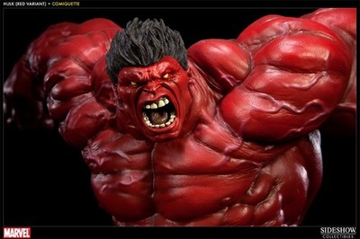   RED HULK   Sideshow Comiquette Statue Marvel OHNE Original Sideshow Box