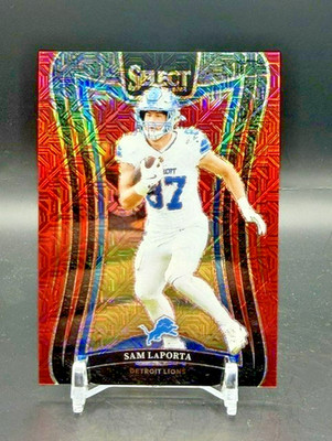 2024 Panini Select Suite Level Sam Laporta Red Mojo/49 Lions #374 (SP)
