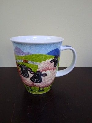 DUNOON FINE BONE CHINA SHEEPIES A DESIGN BY JANE BROOKSHAW COFFEE MUG ENGLAND