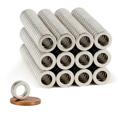 Neodym Magnet mit Loch Ringmagnet 10mm Magnete 6mm Bohrung Magnetscheibe Ring