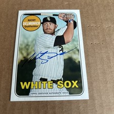 2018 Heritage AUTO ROOKIE Nicky Delmonico RC #ROA-ND White Sox Baseball (f3)