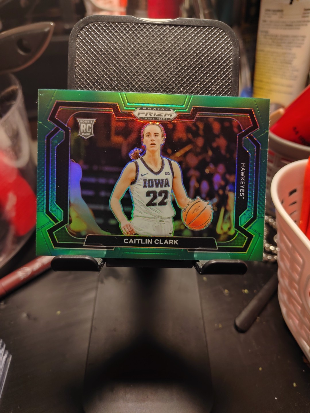 2024-25 Panini Prizm Draft Picks - Caitlin Clark #57 Green Prizm Variations (RC)