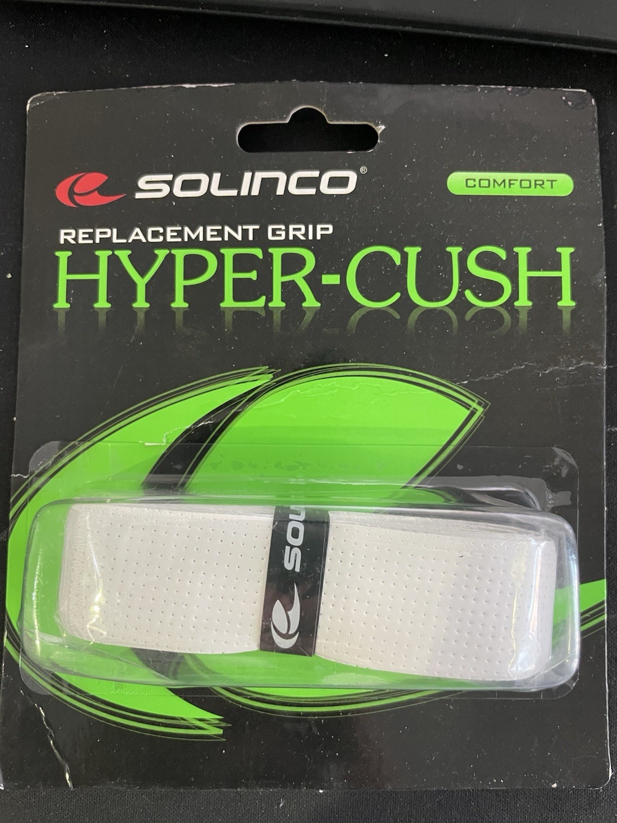 Solinco Hyper-Cush Replacement Grip For Tennis Racket. White.