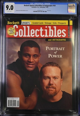 #ad MARK MCGWIRE RARE BECKETT POWER COVER 1999 SAMMY SOSA CGC 9.0 $150.00