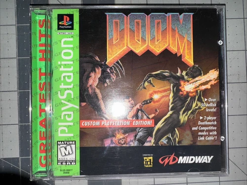 Doom Sony PlayStation + Manual Complete PS1 Vintage Greatest Hits 