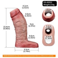Reusable Thick Penis Extender Sleeve Extension Big Male Girth Enhancer Enlarger