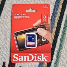 1 SanDisk 8GB SDHC Card HD Video brand new
