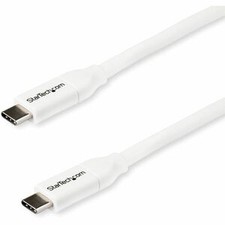 StarTech 6ft USB-C to USB-C Cable w/ 5A PD-M/M - White USB2C5C2MW