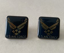 2 Collectible US Air Force Badge Military Pins - Blue with Golden Wings 3/4