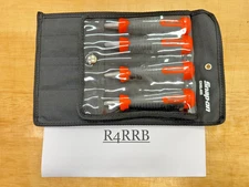 Snap-on Tools NEW ORANGE 4pc Composite Handle Soft Grip Chisel Set CHSL400O