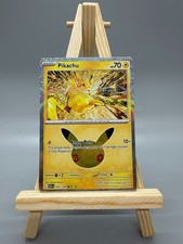Pikachu 052/128 – 30/30 – Holo – Pokémon 30th Anniversary TCG Card English