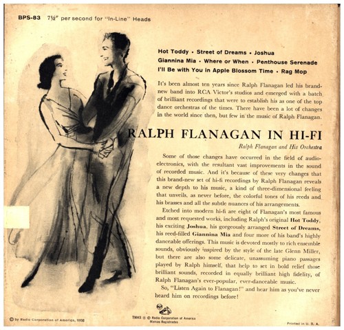 RAPLH FLANAGAN Ralph Flanagan In Hi-Fi RCA VICTOR TWO TRACK REEL TO REEL TAPE - Picture 10 of 24
