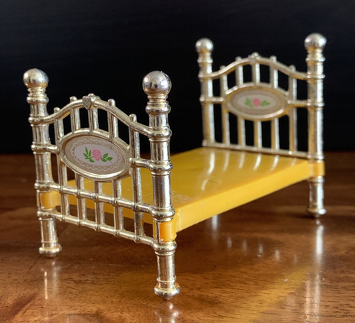 Vintage Puppenhaus Möbel Bett Mattel 1980 - Bild 2 von 5