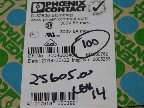 Caja de 100 cabezales de alimentación Phoenix Contact MC 1,5/10-GF-3,81 PCB, 10 polos - Imagen 3 de 4