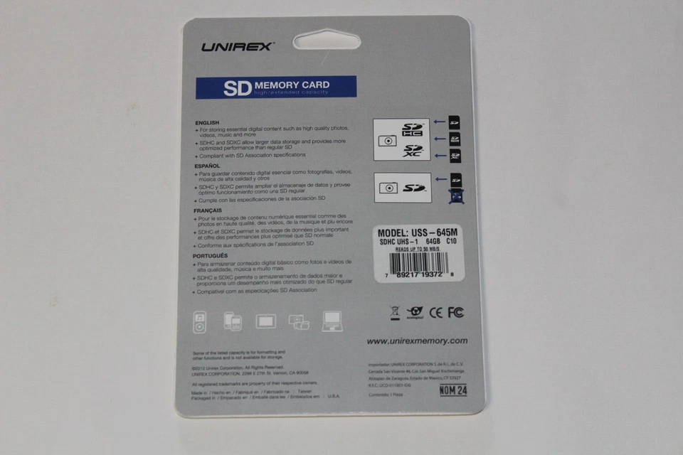 Unirex SDHC Card 64GB Class 10 (UHS-1) Memory Card Speed up to 50MB/s - Image 2 of 2
